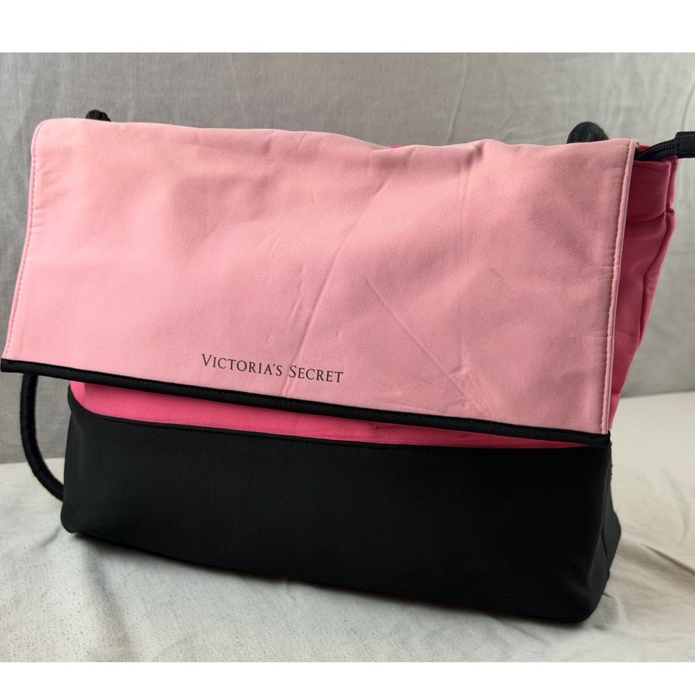 Victorias Secret Insulated Tote Bag Pink Black Cooler Limited Edition Beach Rare